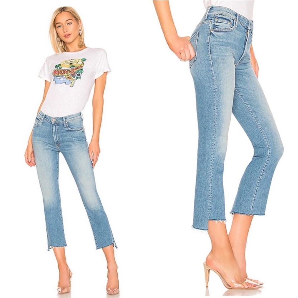 Mother Insider Crop Step Fray in Shoot To Thrill  Jeans Size 24
